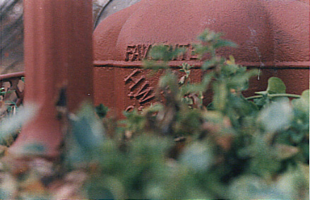 Red fountain closeup