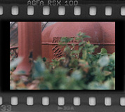 Red fountain closeup